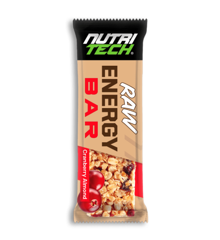 NUTRITECH Raw Energy Bar - Cranberry Almond - 12 Bars