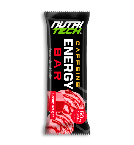 NUTRITECH Caffeine Energy Bar Candy Nougat - 12 Bars