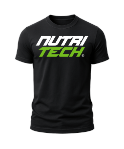 nutritech-tshirt-stack-logo-color-min NUTRITECH T-shirt - Black - Colour Stack Logo (Unisex)