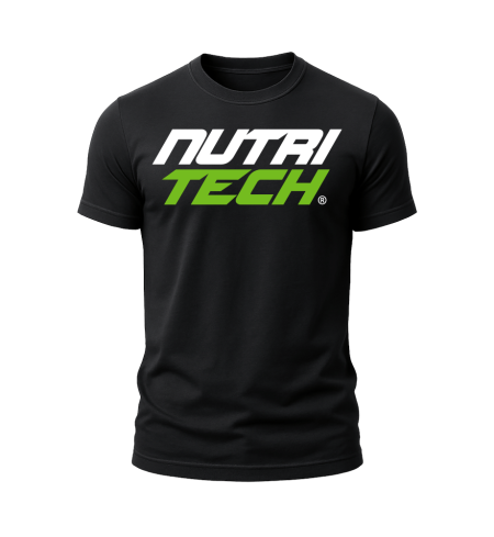 NUTRITECH T-shirt - Black - Colour Stack Logo (Unisex)