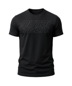 nutritech-tshirt-stack-logo-min NUTRITECH T-shirt - Black - Outline Stack Logo (Unisex)
