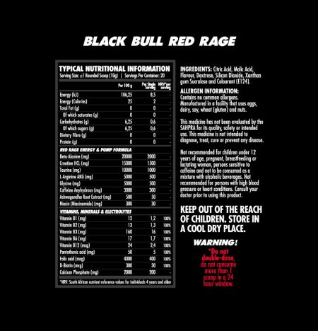Black Bull Red Rage - 10 Sachets